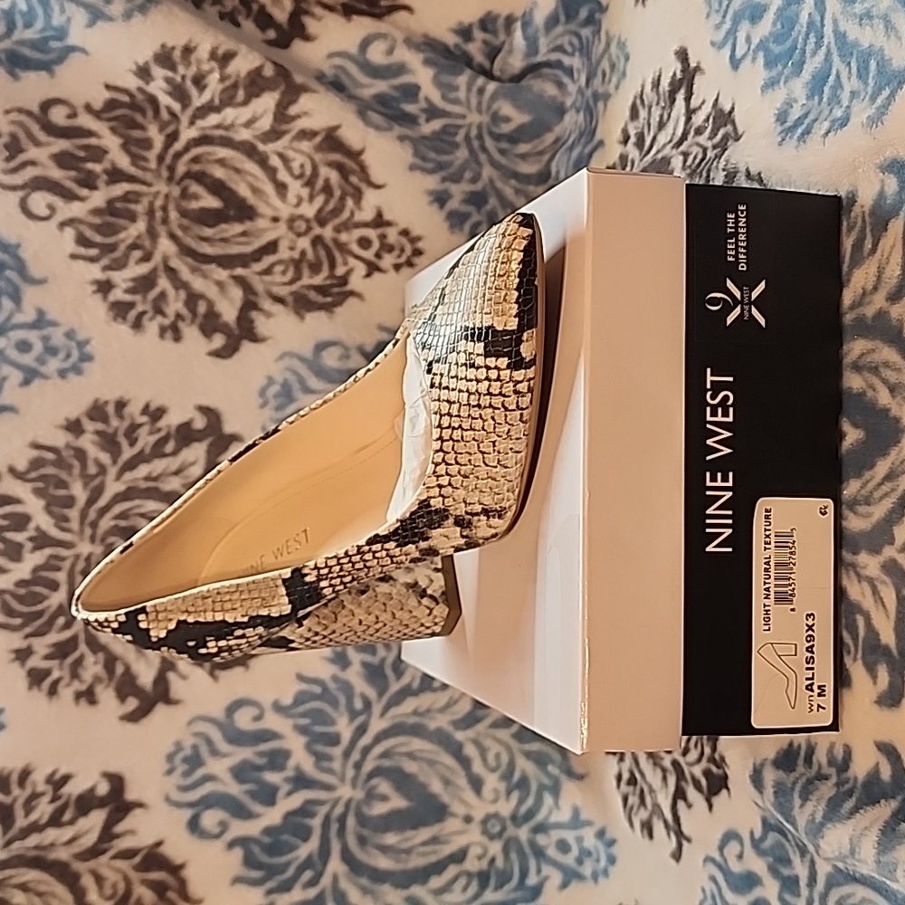 Nine West,  snake skin, Size 7